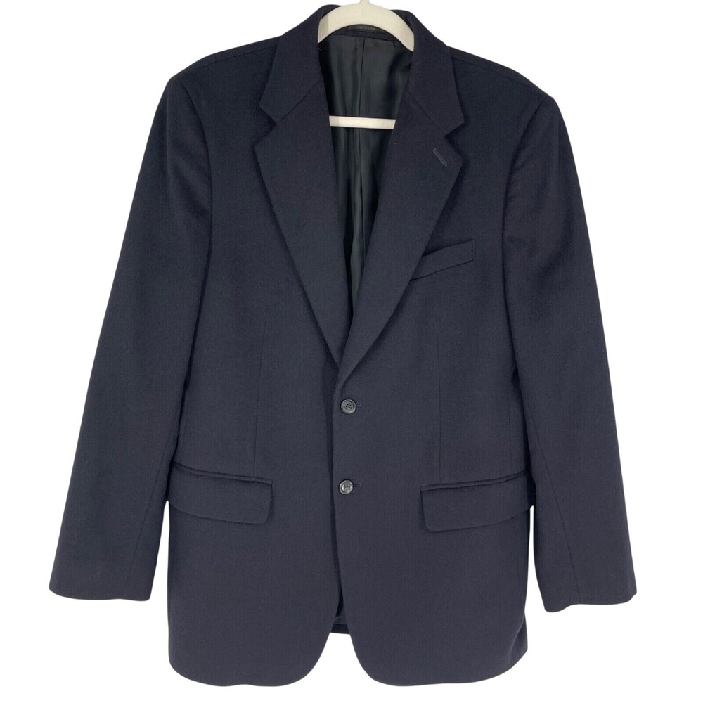 Express Sport Coat Mens‎ Medium Black Wool Cashmere Blend Two Button